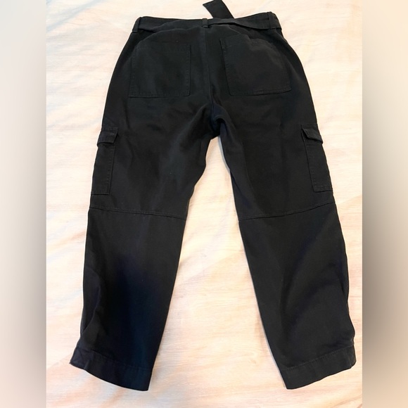 Banana Republic Cargo Pants Jeans Womens Tapered Utility Denim Pockets Belted - Picture 6 of 8